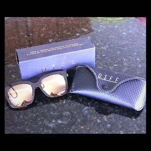 DIFF Bella Gold Mirrored Sunglasses